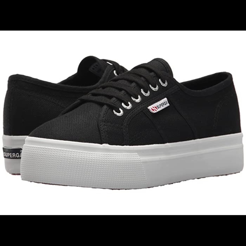 Superga 2790 Black Platform Sneakers